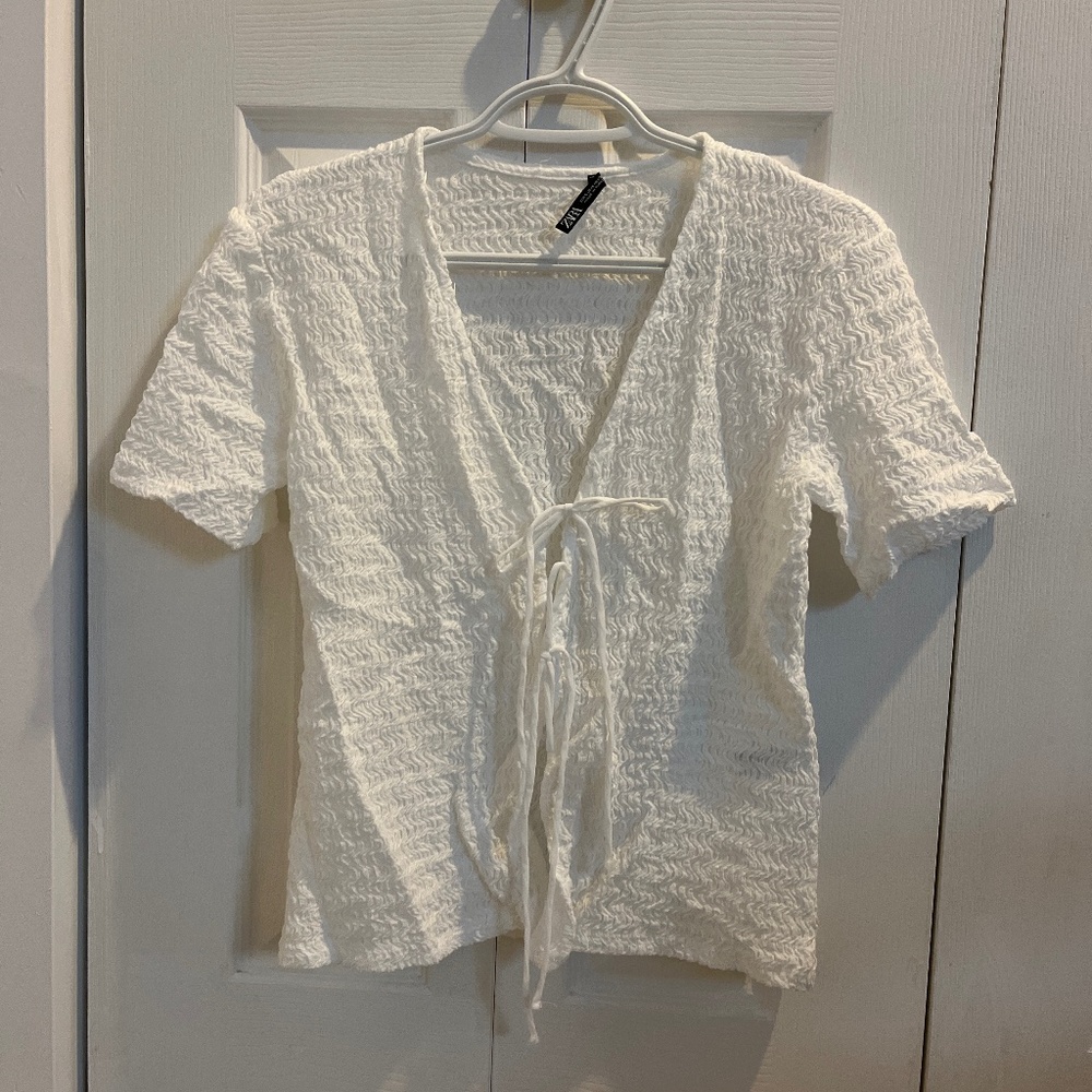 Zara tie up top